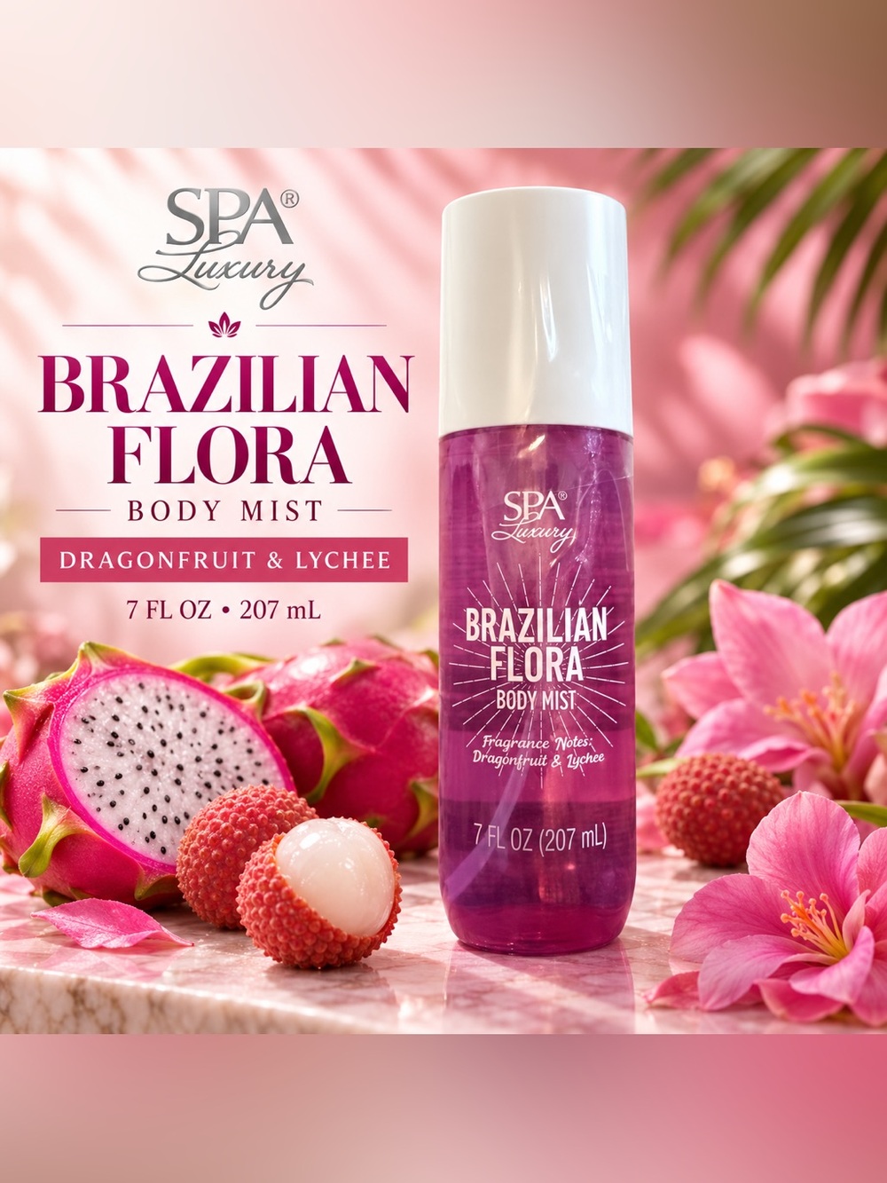 Brazilian Flora Body Mist - Pink (Dragonfruit & Lychee)